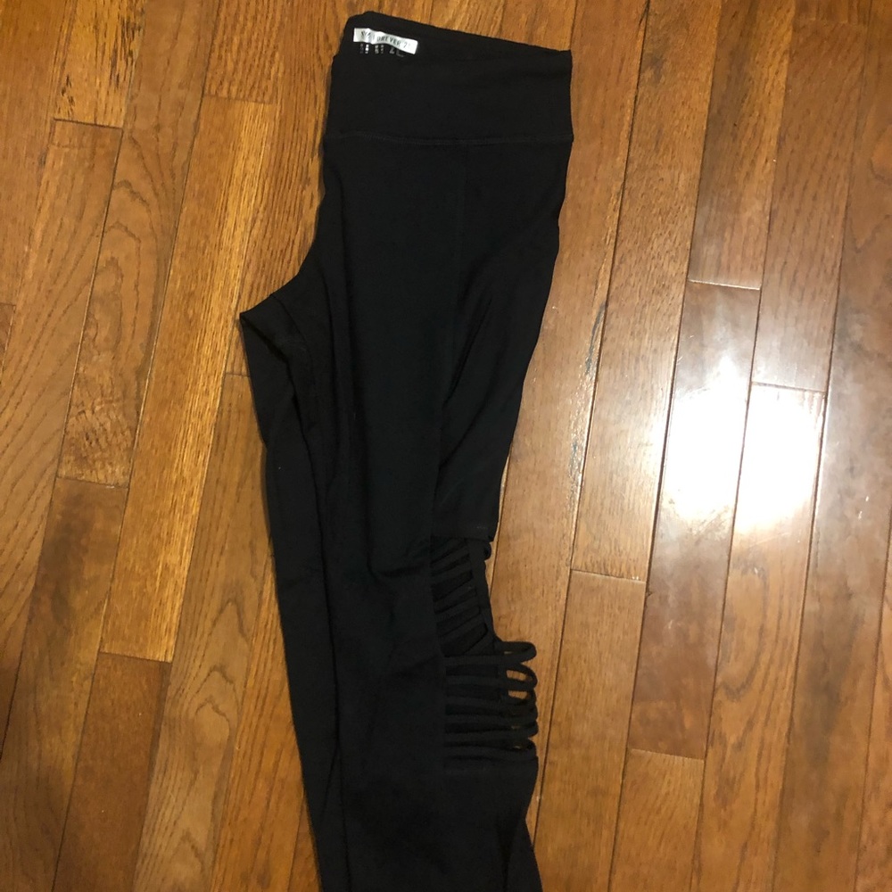 Black Capri leggings with side detail!